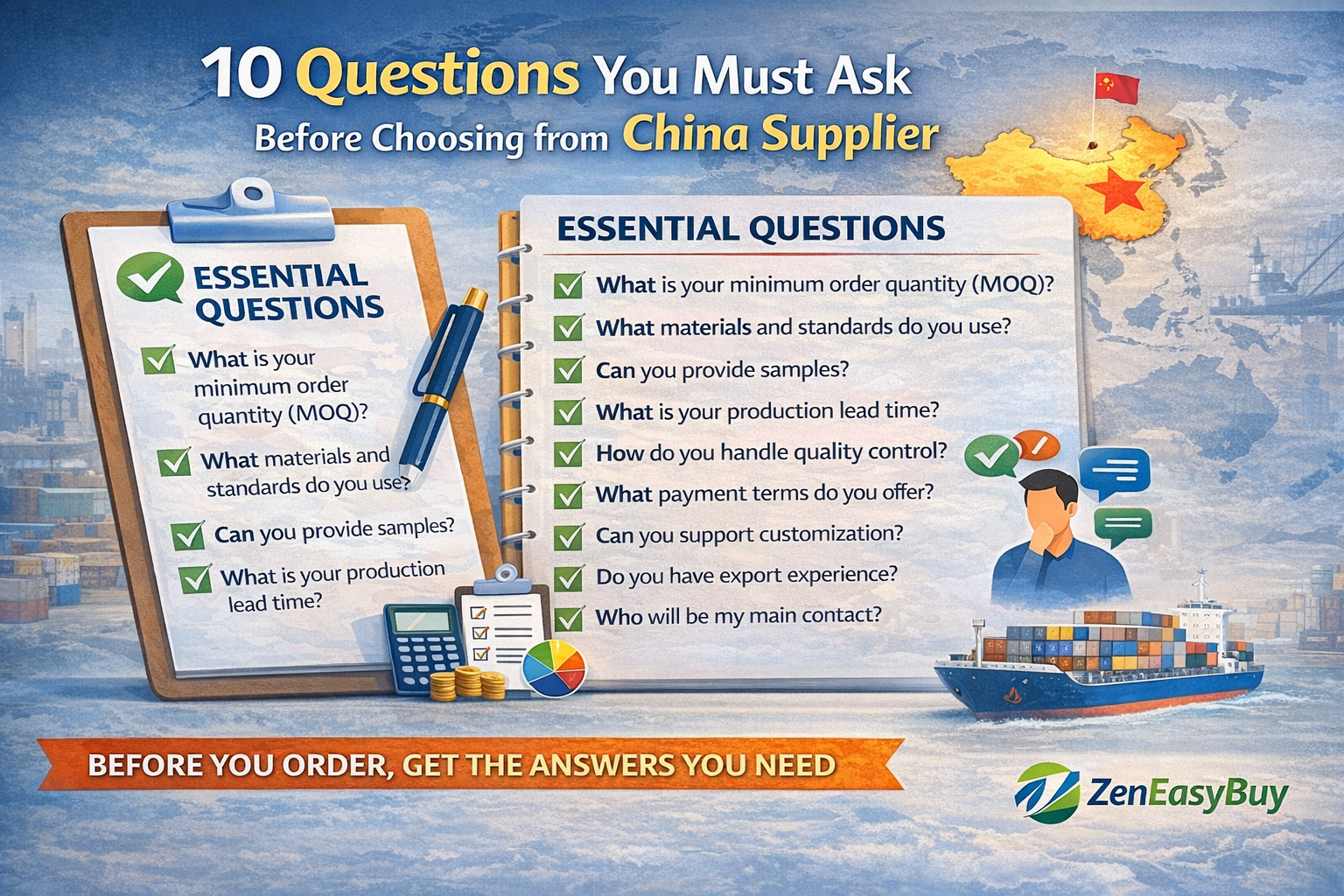 10 Questions You Must Ask Before Choosing a China Supplier